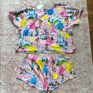 NWT Limited Edition ASOS Disney Princess shortie pajama set Petite M